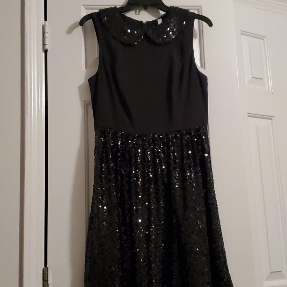 Kensie Sequin Collared Dress